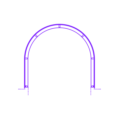 Buildings Skylights Walkway Curved Digital Sketch Svg Design, Free Vectors File